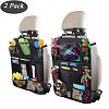 Car Organizer for Kids, ODragon backseat car organizer Kick Mats Back Seat Protectors with Tablet Holder + Storage Pockets for T